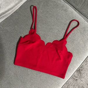 Red bralette top